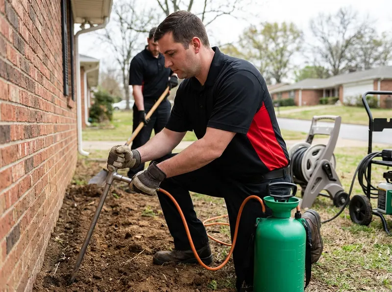 Subterranean Termite Barrier Treatment in Little Rock, 